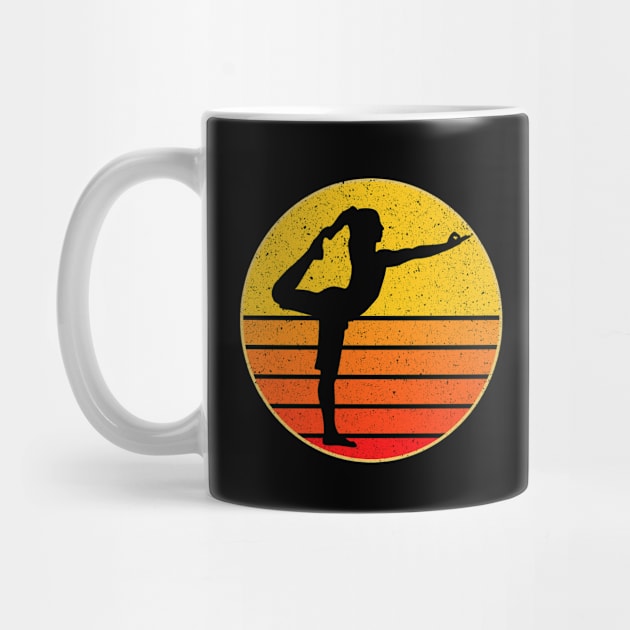 Vintage Workout Retro Yoga Sunset Namaste Silhouette by VDK Merch